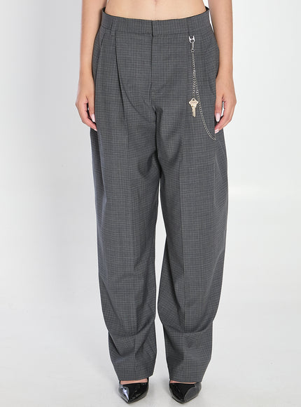 Alexander Wang Grey Wool-blend Trousers Grey