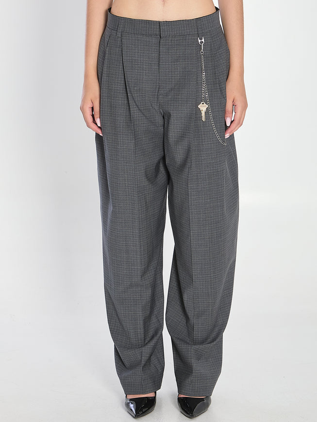 Alexander Wang Grey Wool-blend Trousers Grey