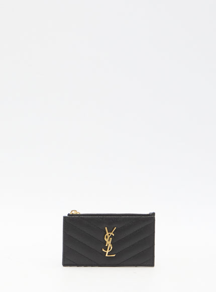 Saint Laurent Cassandre Fragments Cardholder QT Black