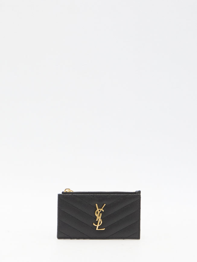 Saint Laurent Cassandre Fragments Cardholder QT Black