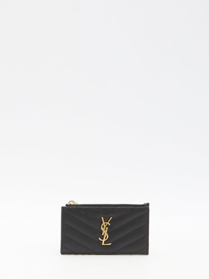 Saint Laurent Cassandre Fragments Cardholder QT Black