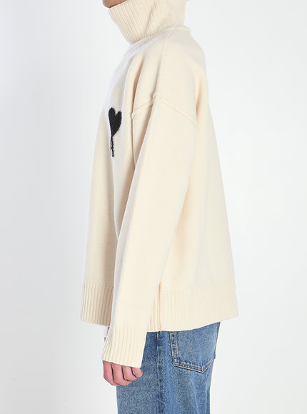 Ami Paris Ami De Coeur Turtleneck Sweater