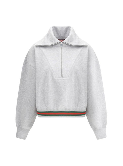 Gucci Women's Zip Sweatshirt In Gray