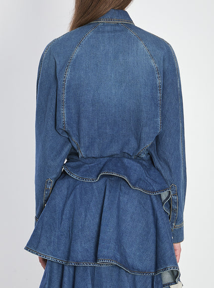 Alaia Rounded Shirt In Denim
