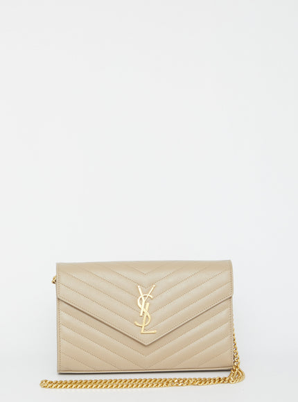 Saint Laurent Cassandre Pouch Matelassé QT Beige