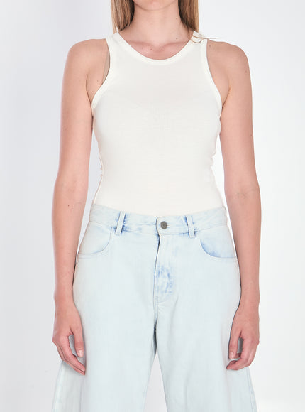 Alaia Halter Bodysuit White