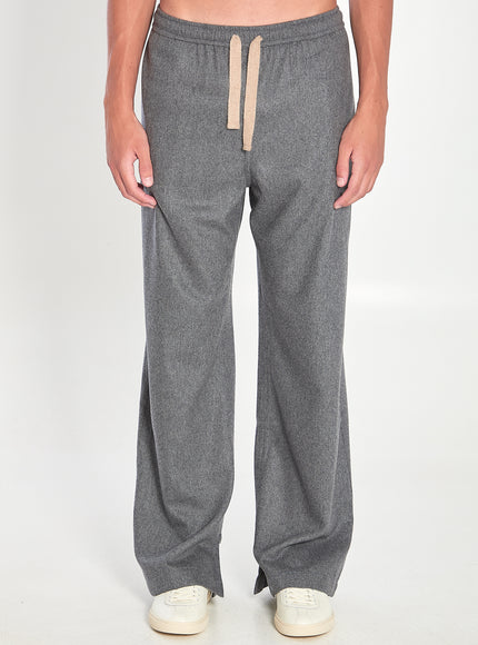 Celine Drawstring Cashmere Pants Grey
