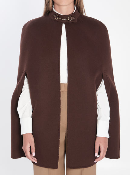 Gucci Cape With Horsebit Brown