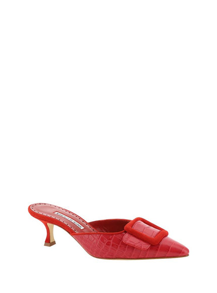 Manolo Blahnik Maysalebi Pumps In Red