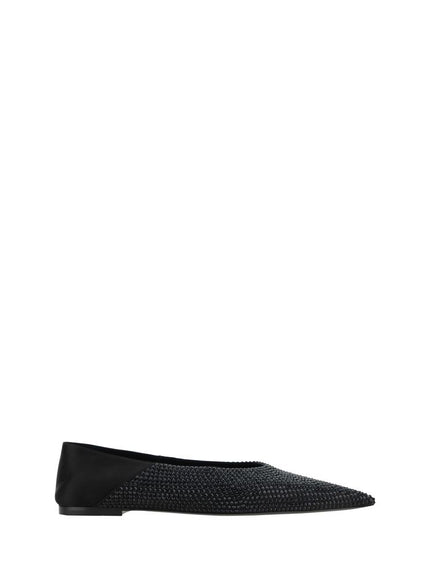 Saint Laurent Ballerina Flat Shoes In Black