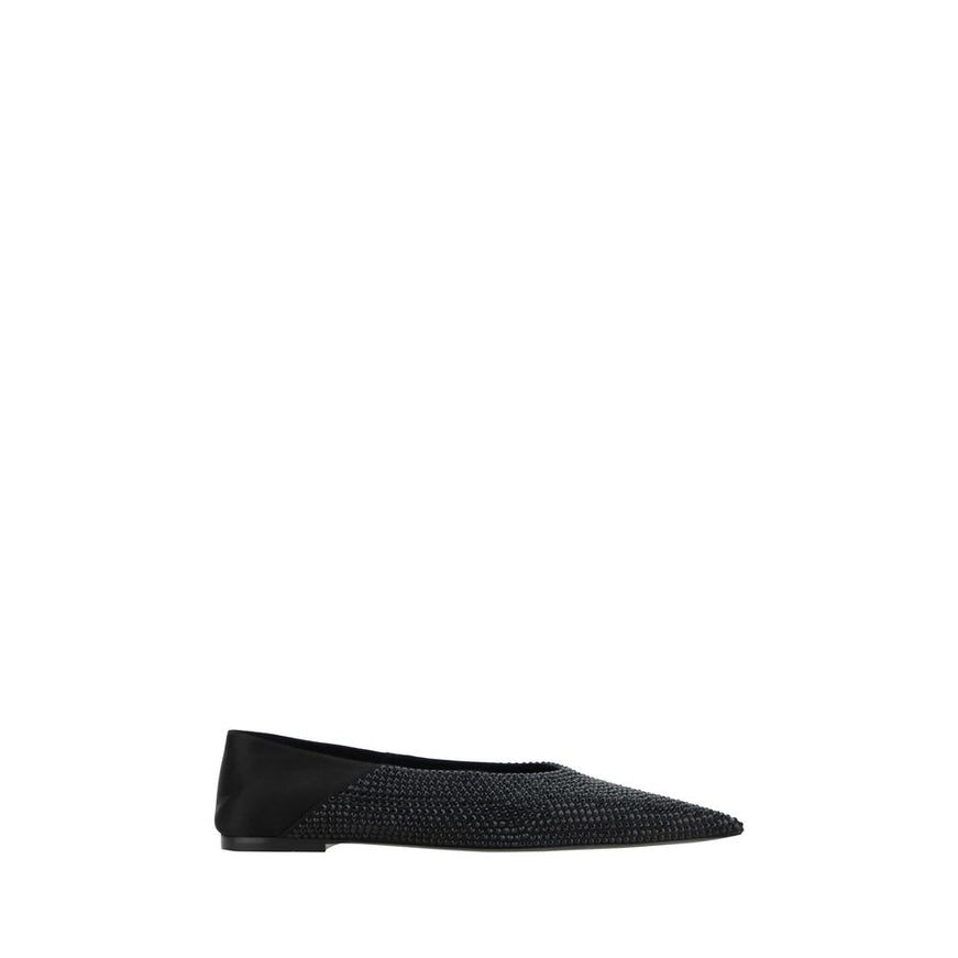 Saint Laurent Ballerina Flat Shoes In Black