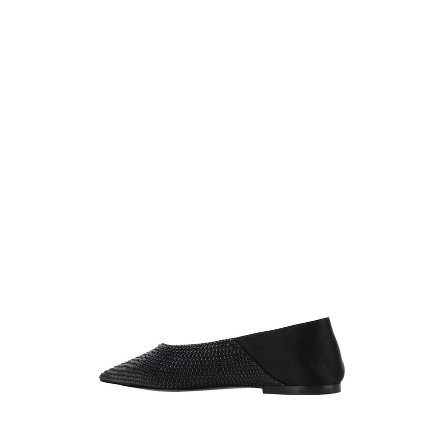 Saint Laurent Ballerina Flat Shoes In Black