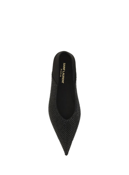 Saint Laurent Ballerina Flat Shoes In Black