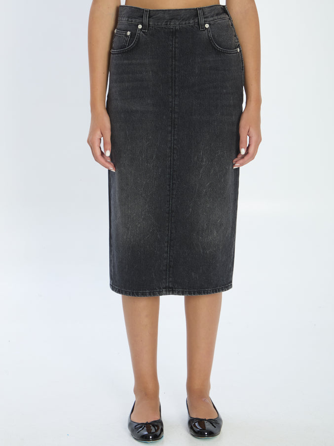 Haikure Kim Authentic Denim Skirt Black