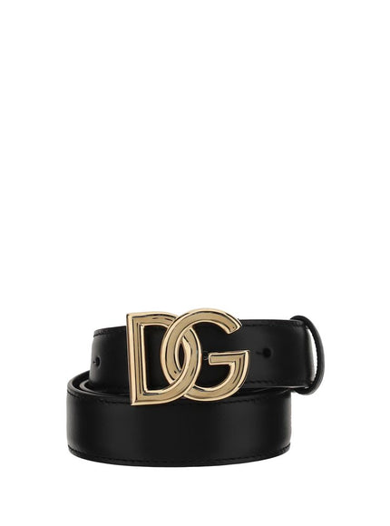 Dolce & Gabbana Logo-Plaque Leather Belt