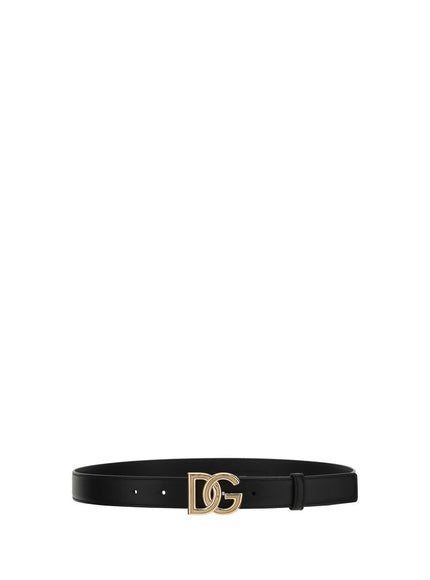 Dolce & Gabbana Logo-Plaque Leather Belt