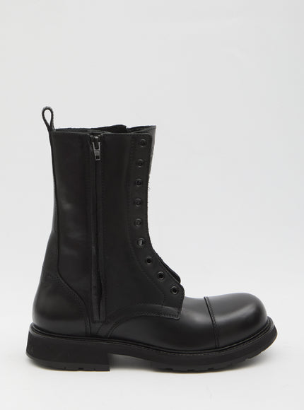 Balenciaga Truck Lace-up Boots Black
