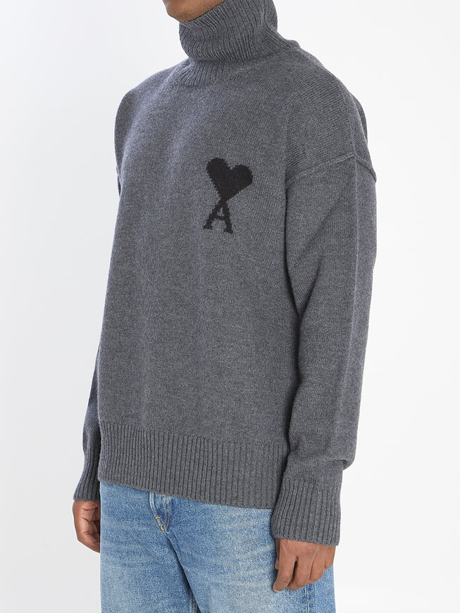 Ami Paris Ami De Coeur Turtleneck Sweater