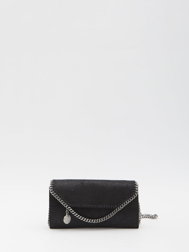 Stella Mccartney Falabella Continental Wallet On Chain QT Black