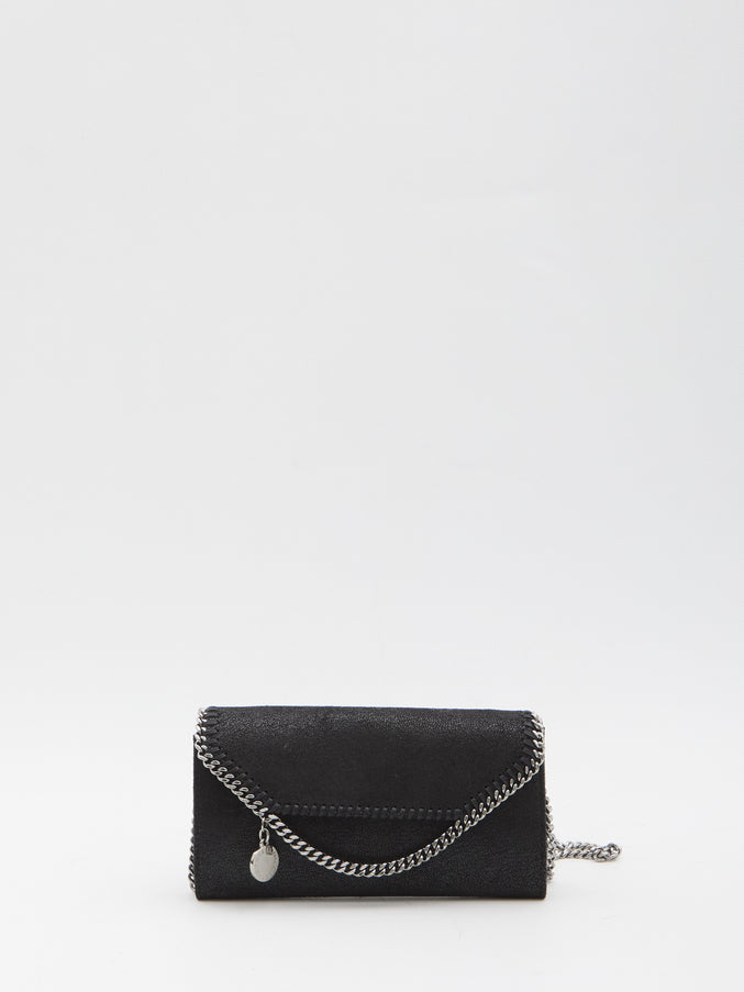 Stella Mccartney Falabella Continental Wallet On Chain QT Black