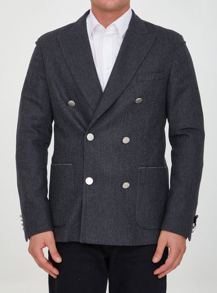 Tonello Grey Wool Jacket Grey