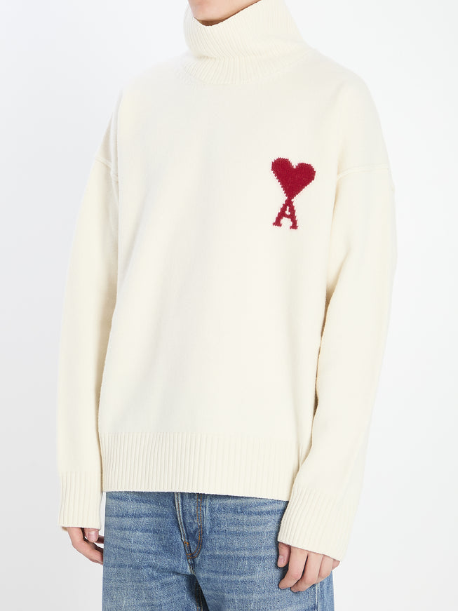 Ami Paris Ami De Coeur Turtleneck Sweater