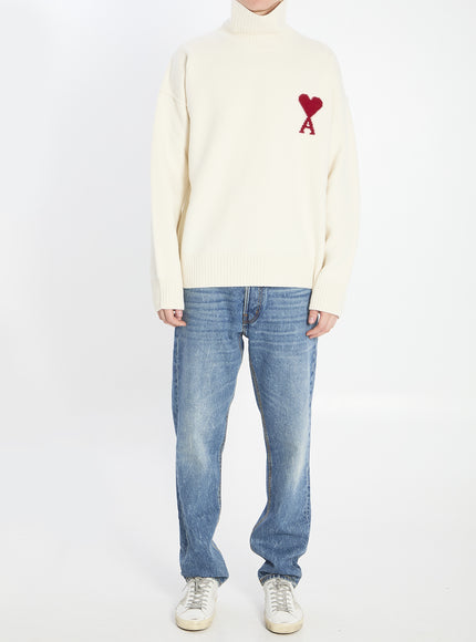 Ami Paris Ami De Coeur Turtleneck Sweater