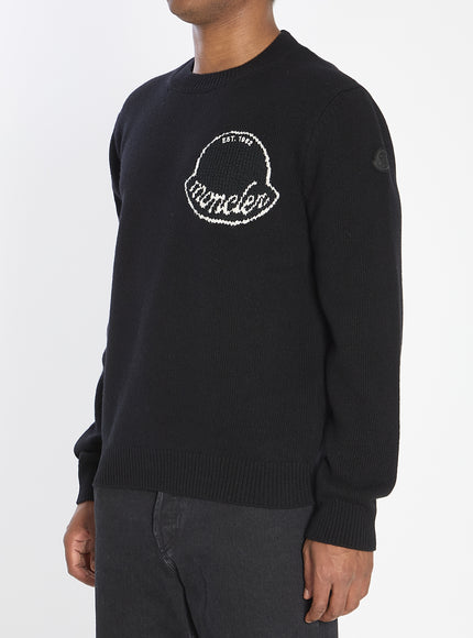 Moncler Logo Sweater In Wool