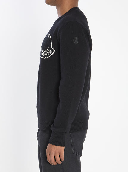 Moncler Logo Sweater In Wool