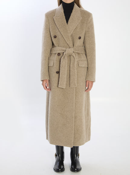 Golden Goose Greige Double-breasted Coat Beige