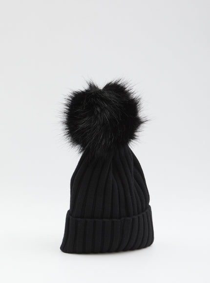 Moncler Wool Beanie With Pom Pom