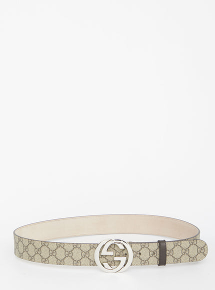 Gucci Gg Supreme Belt Beige