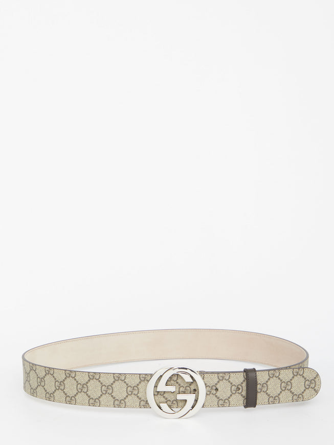 Gucci Gg Supreme Belt Beige