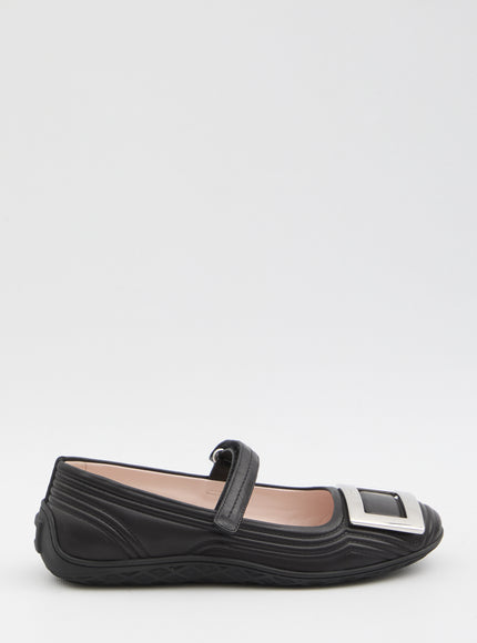 Roger Vivier Viv Low Mary Jane Ballerinas Black