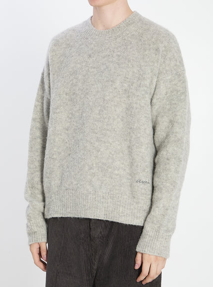 Ami Paris Sweater In Alpaca And Wool