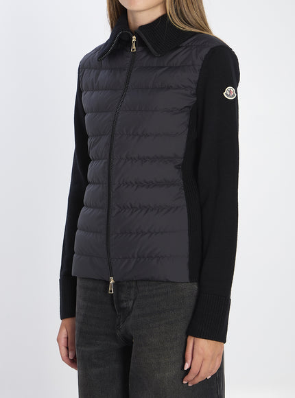 Moncler Padded Cardigan With High Collar