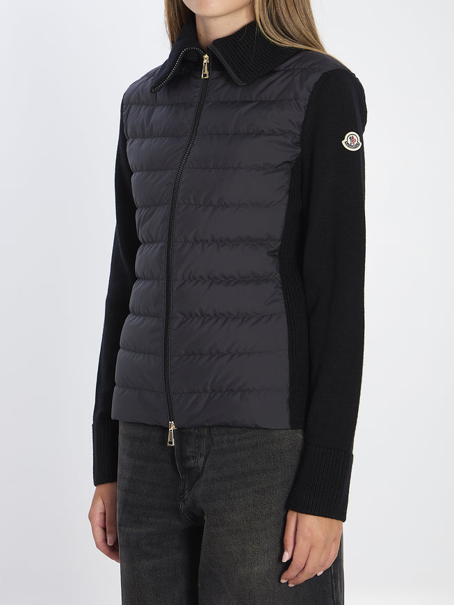 Moncler Padded Cardigan With High Collar
