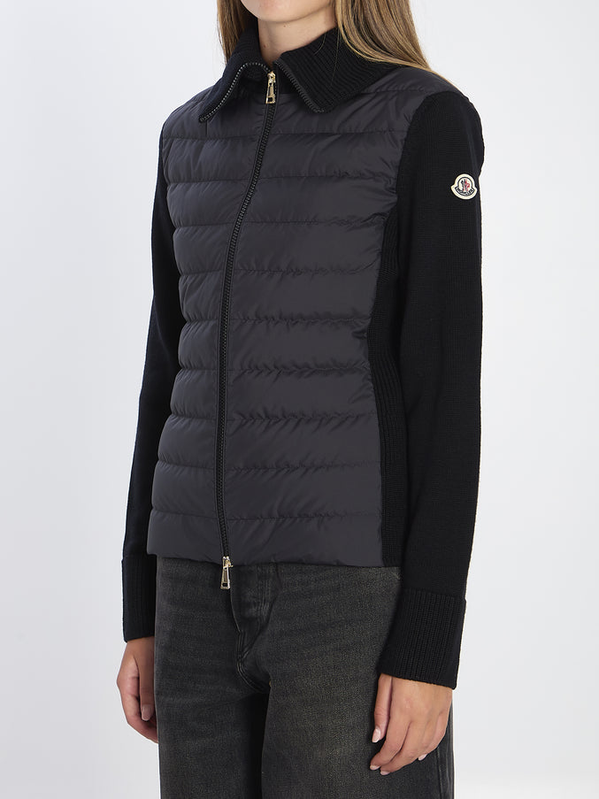 Moncler Padded Cardigan With High Collar