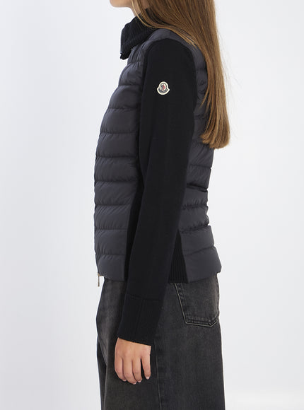 Moncler Padded Cardigan With High Collar