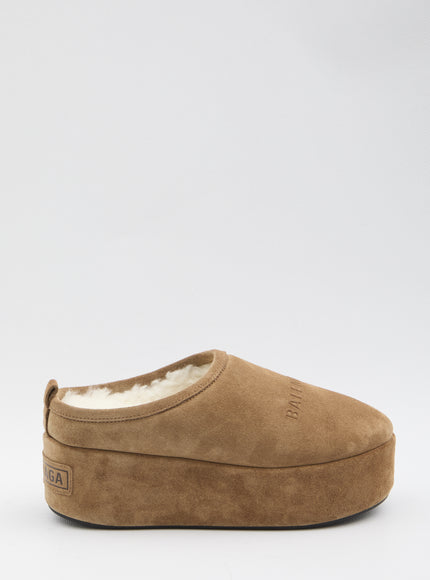 Balenciaga Alaska Soft Platform Sabots Brown