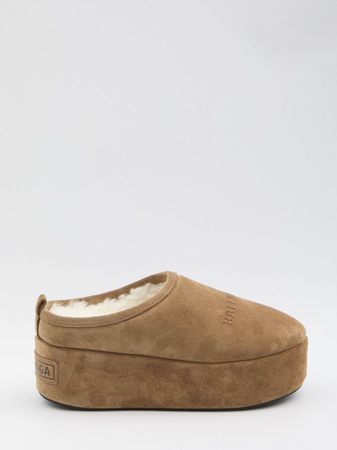 Balenciaga Alaska Soft Platform Sabots Brown