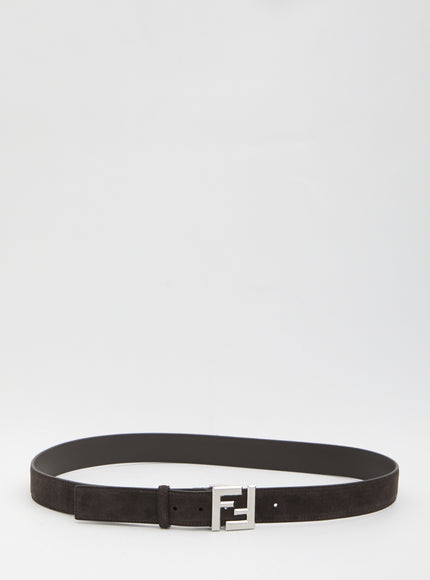 Fendi Squared Ff Belt Brown