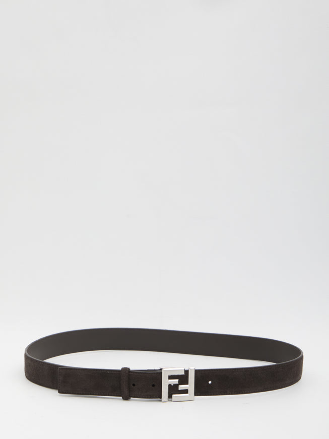 Fendi Squared Ff Belt Brown