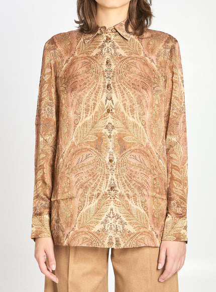Zimmermann Hypnotic Satin Shirt Beige