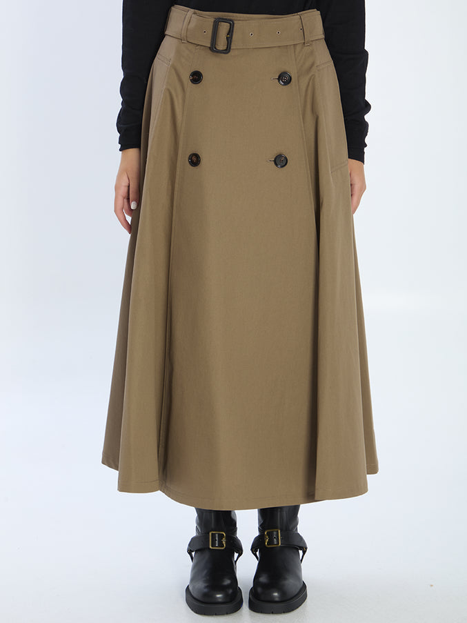Burberry Trench Skirt Brown