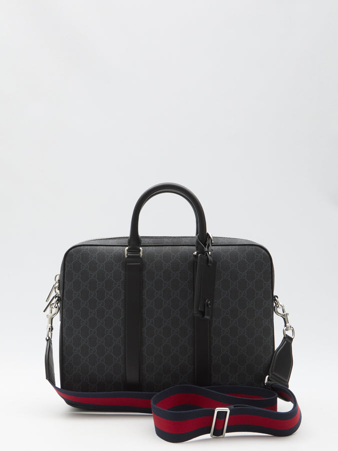 Gucci Gg Briefcase With Shoulder Strap QT Black