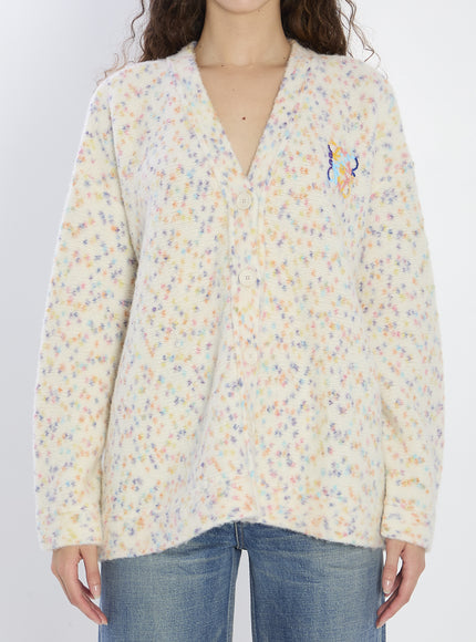 Loewe Knit A-line Cardigan White