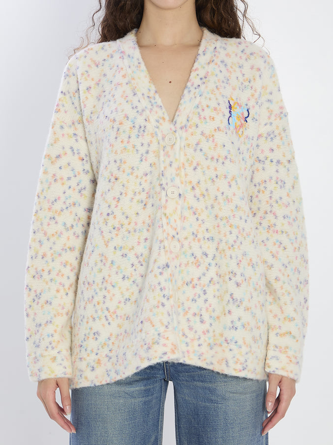 Loewe Knit A-line Cardigan White