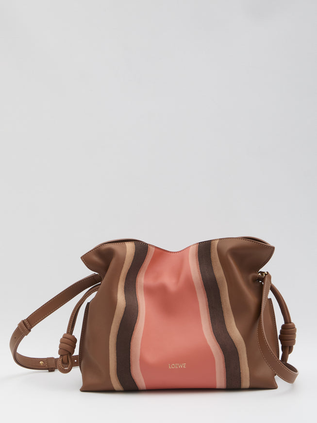 Loewe Medium Flamenco Clutch Bag QT Brown