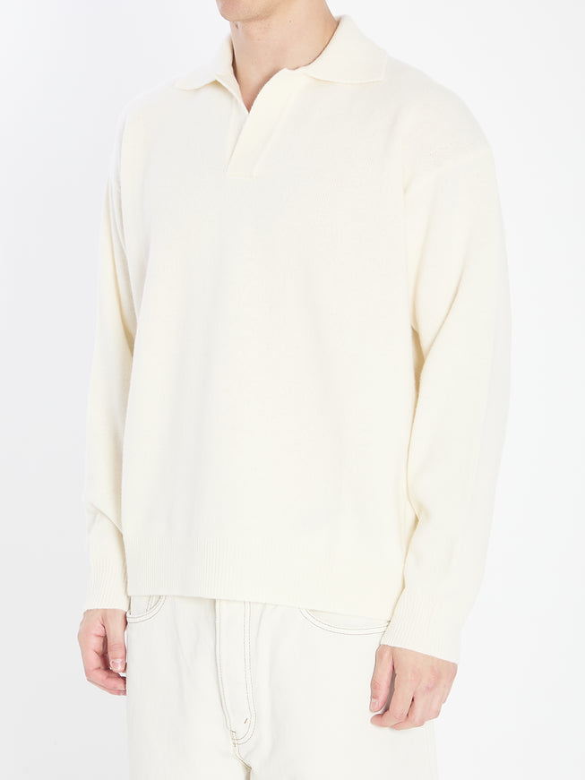 Roberto Collina Wool And Cashmere Over Polo
